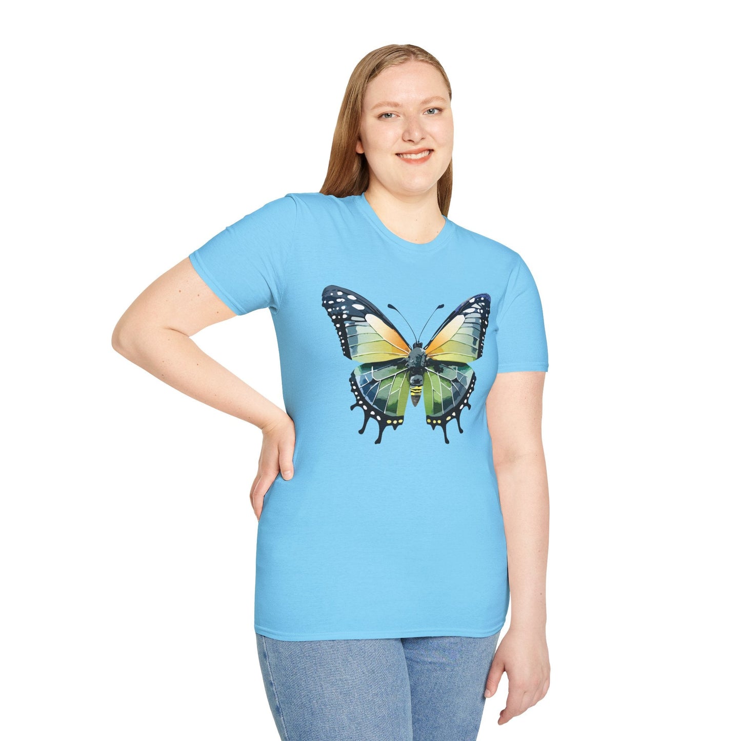 Butterfly Shirt Unisex Softstyle Gildan 64000 Monarch Butterfly Graphic Tee For Men And Women