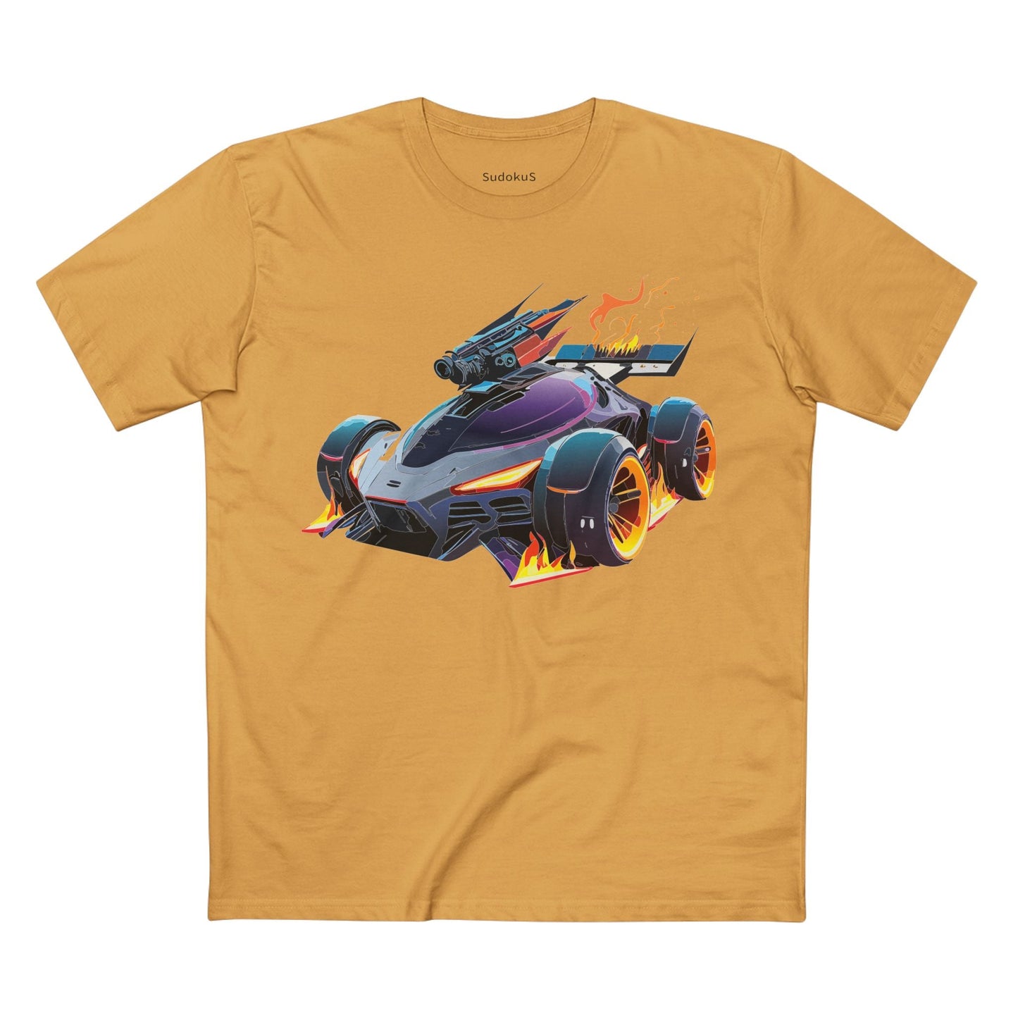 Car Graphic Unisex 100 Cotton Staple Tee 3