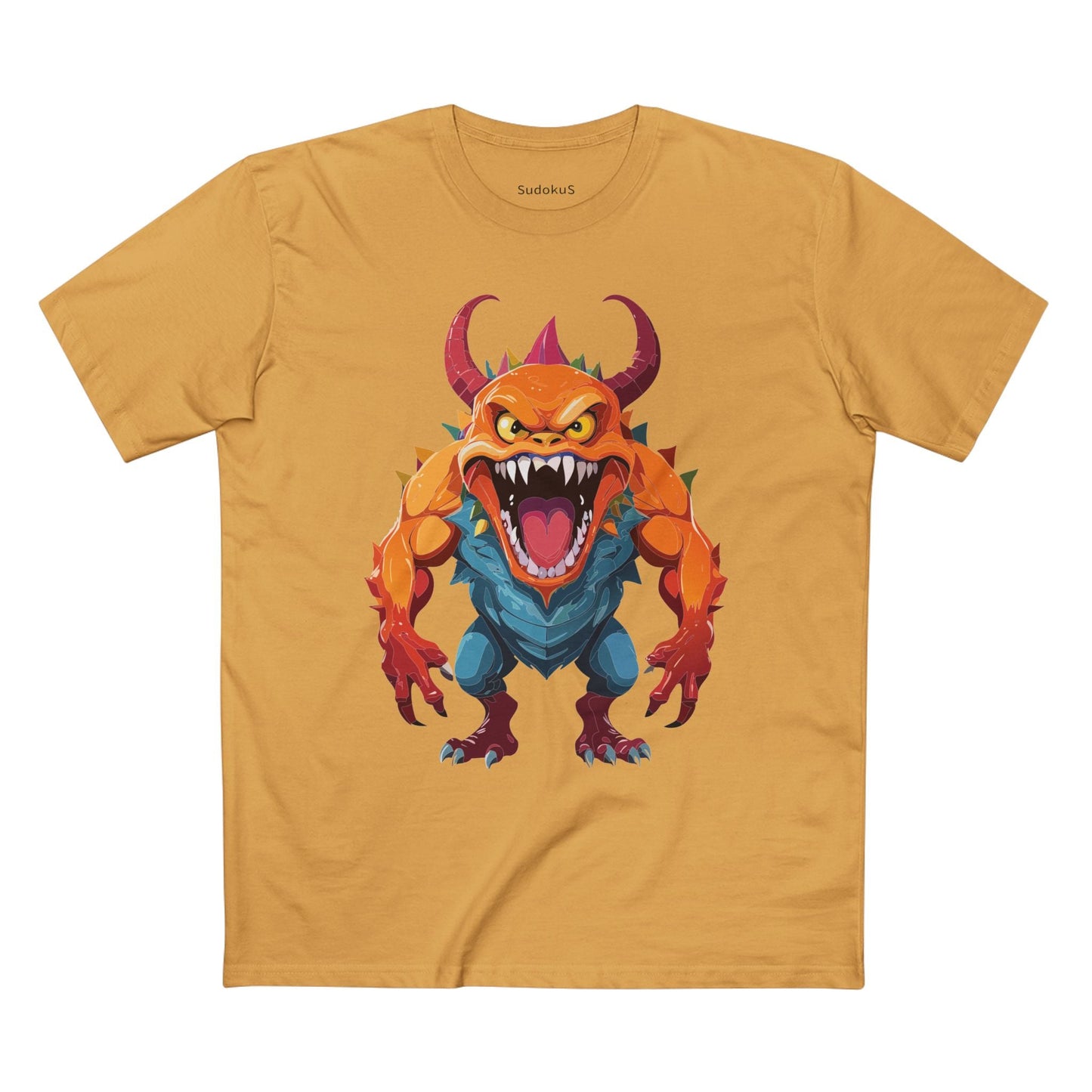 Cartoon Monsters Graphic Unisex 100 Cotton Staple Tee 25