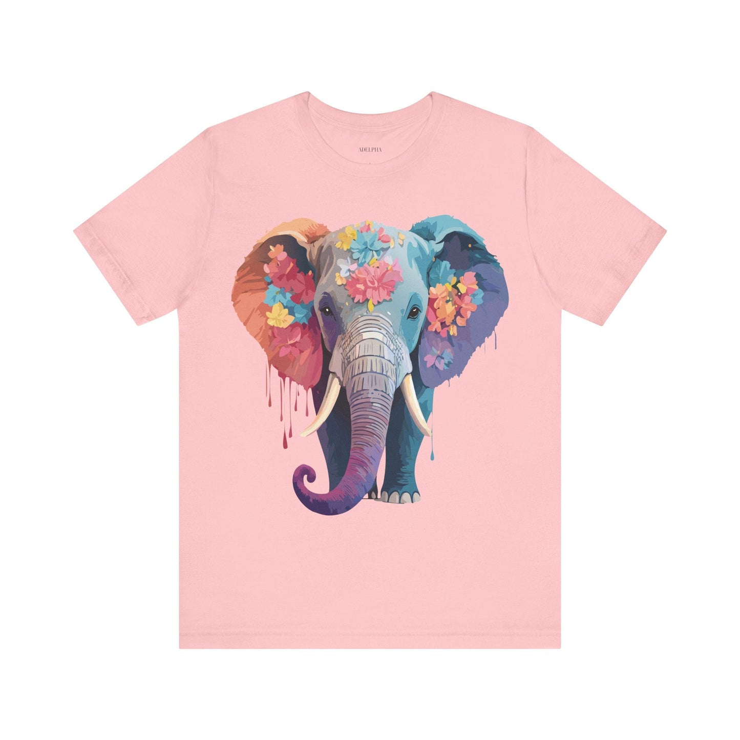 Elephant Graphic Tee By Adelpha Unisex Short Sleeve Shirt With Vintage Artwork Design
