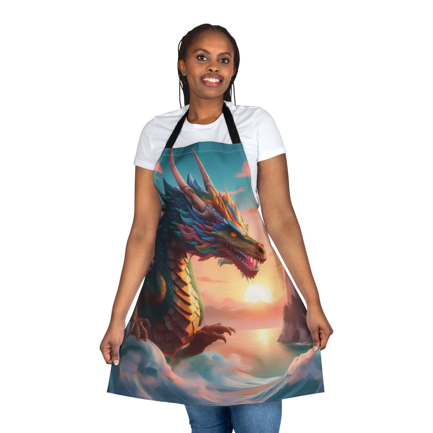 Dragon 100% Polyester Stain-resistant 31.5 x 25.6 | Art Print Canvas Apron 1