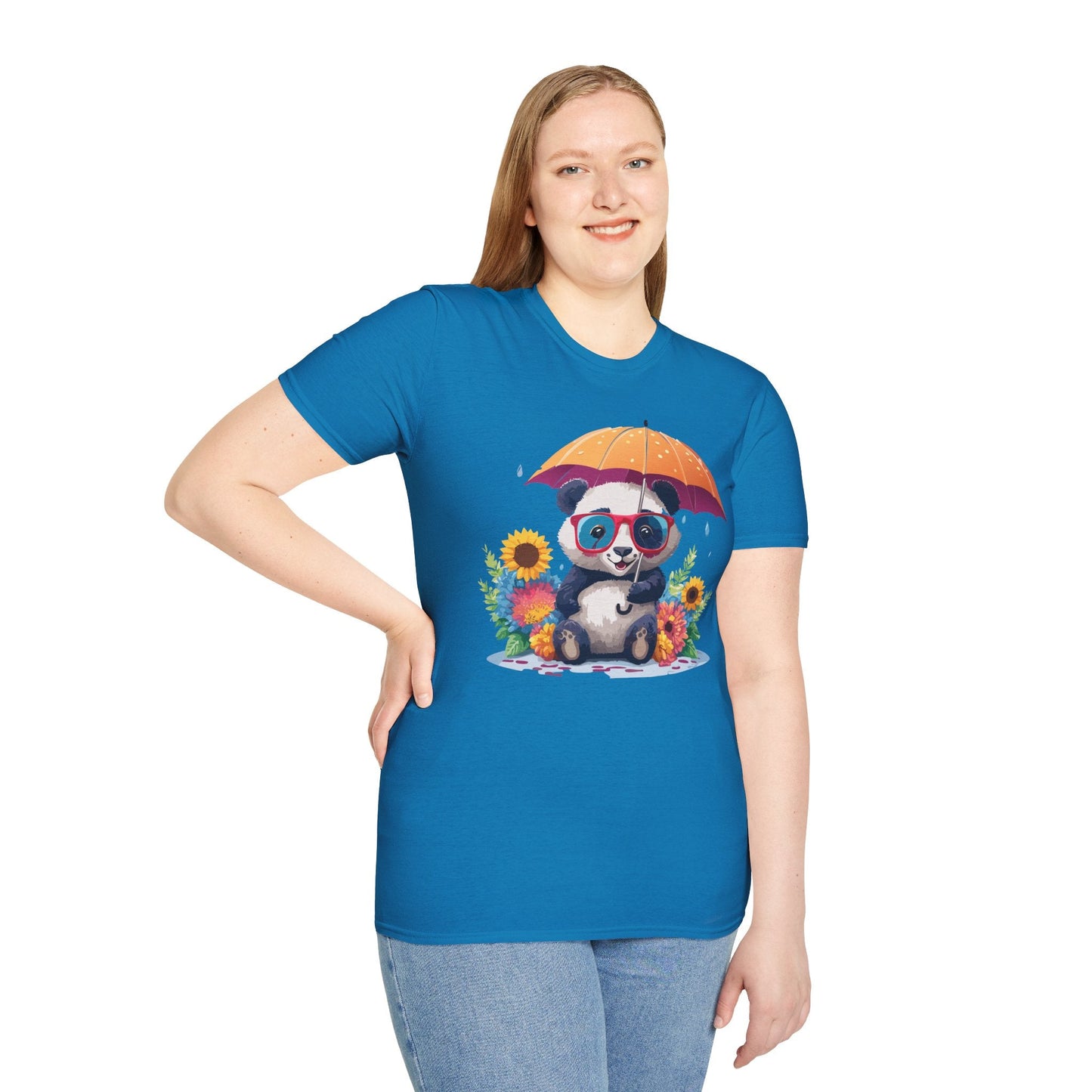 Panda Shirt Unisex Panda Tee Animal Graphic T Shirt Softstyle 64000 Cotton Breathable Everyday