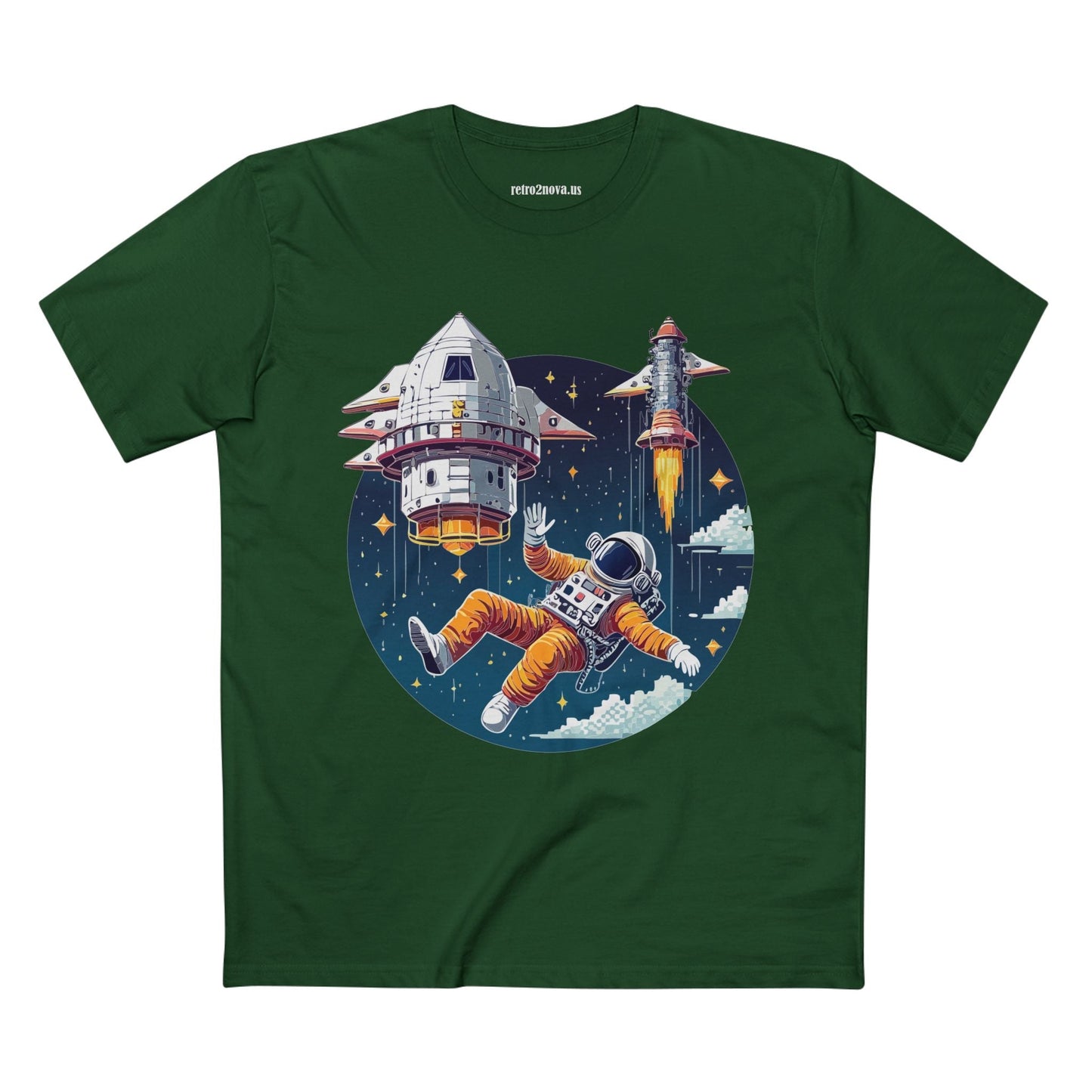 Cosmos Astronaut Shirt Unisex Premium Cotton Tee With Original Retro Art Design Collection