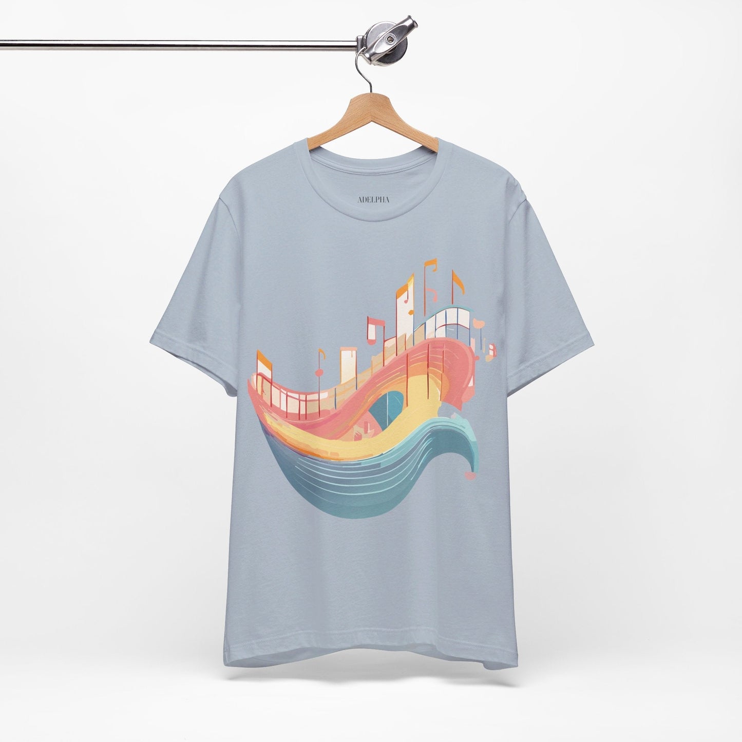 Music Graphic Unisex 100 Cotton Vintage Art with Musical Elements Tee 18