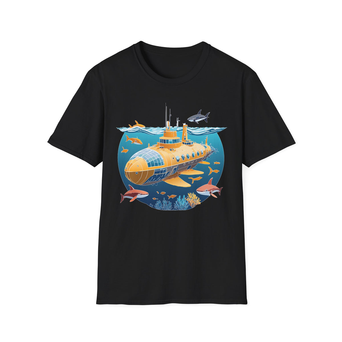 Ocean U boat Graphic Tee Gildan Unisex 100 Cotton Tee Shirt h39