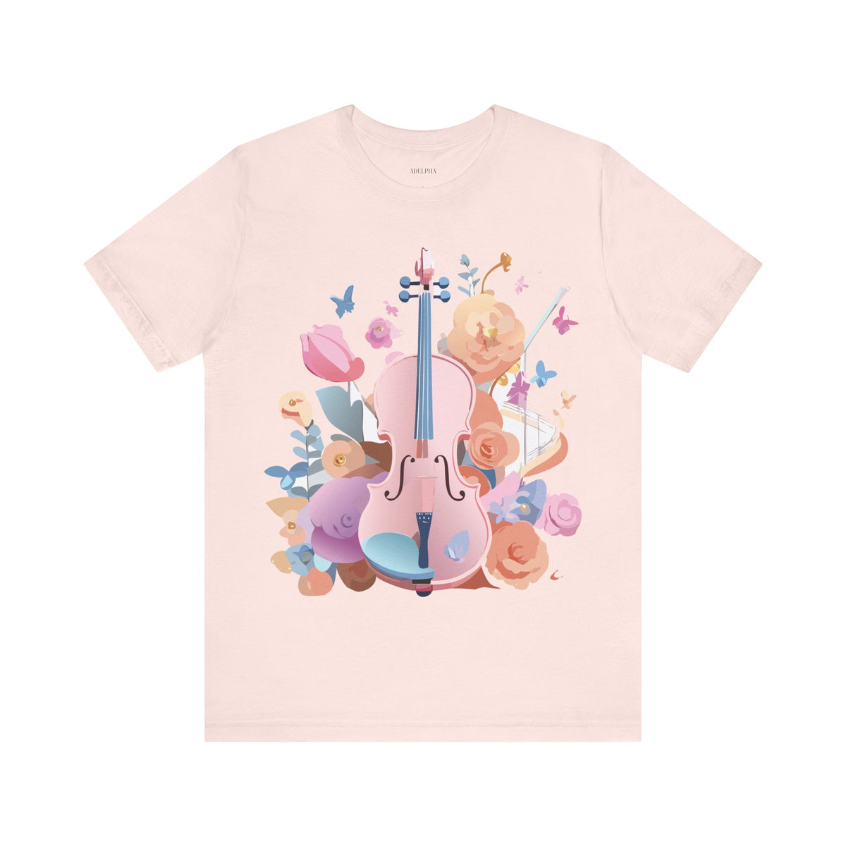 Music Graphic Unisex Cotton Bella+Canvas Tee with Art Design m171
