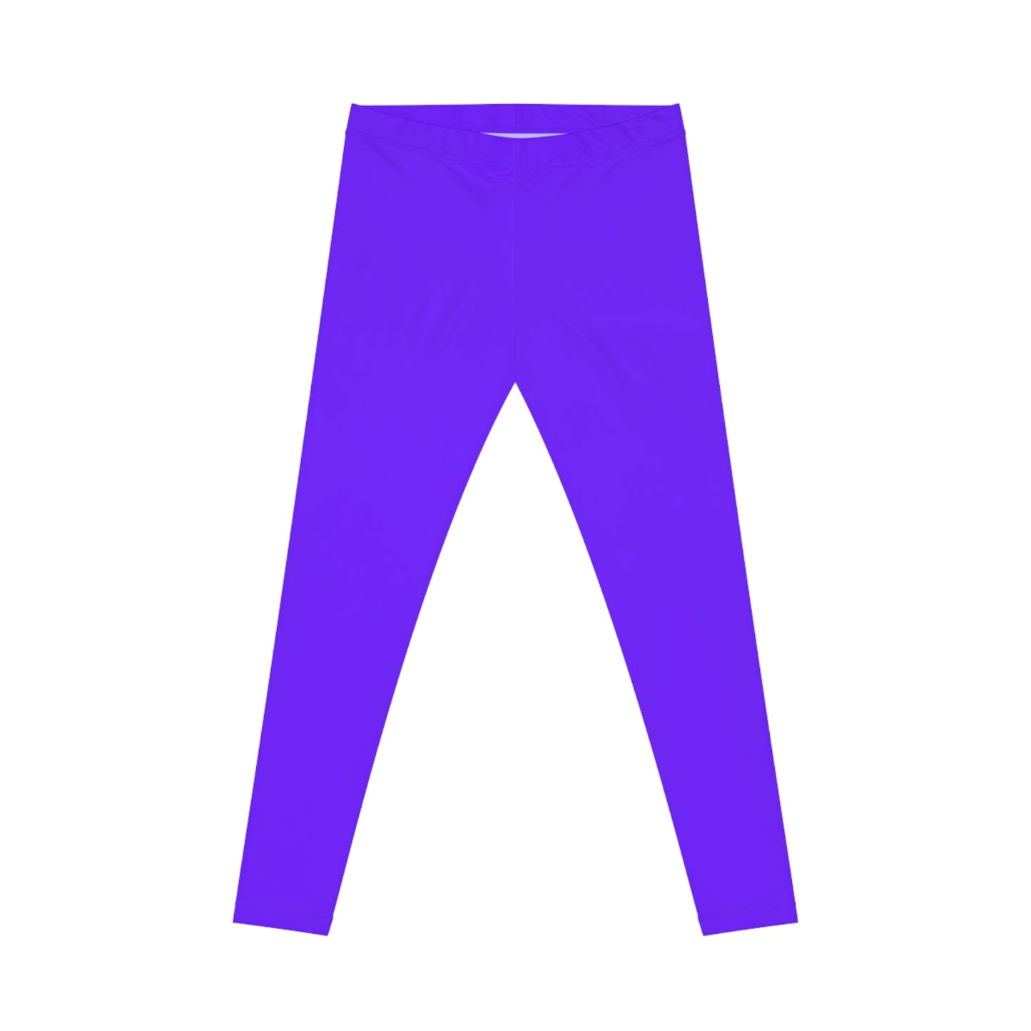 Electric Indigo Color Women's Poly-Span Casual Leggings XS-2XL
