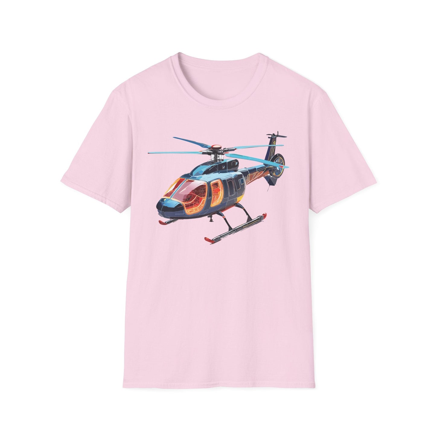 Chopper Helicopter Graphic Unisex Cotton Softstyle Short Sleeve Tee 6