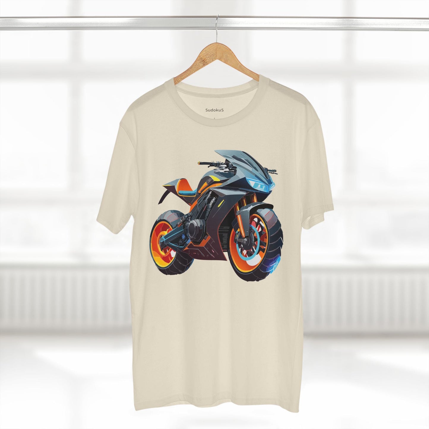 Moto Bike Graphic Unisex 100 Cotton Staple Tee 31