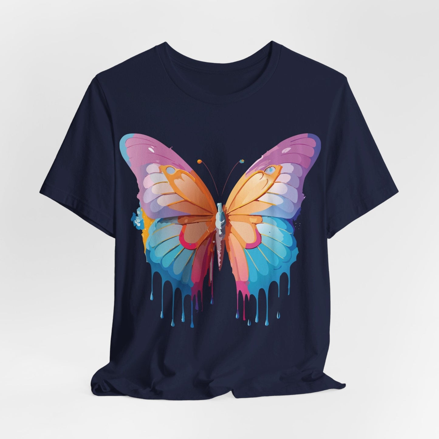 Butterfly Graphic Unisex 100 Cotton Lightweight Vintage Design Jersey Tee 90