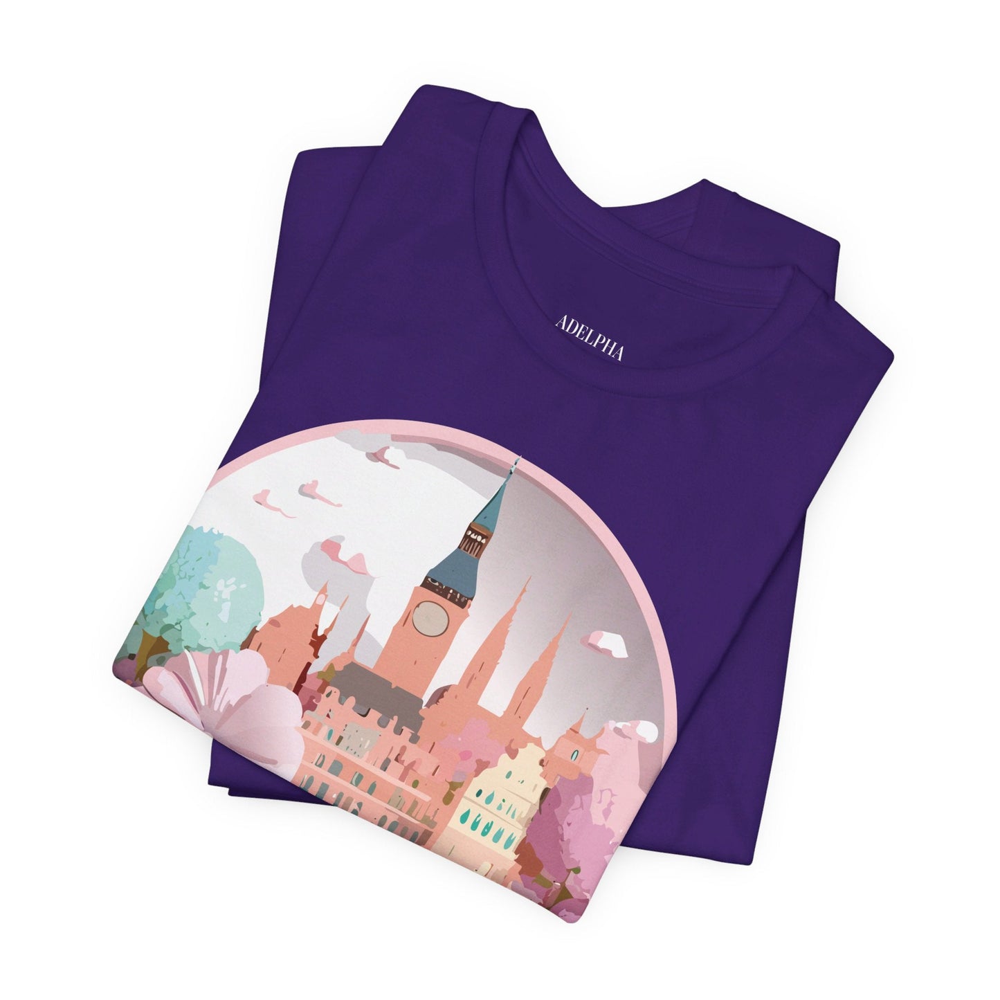 Prague Tourist Graphic Tee by Adelpha Unisex Vintage Style Short Sleeve Shirt Collection