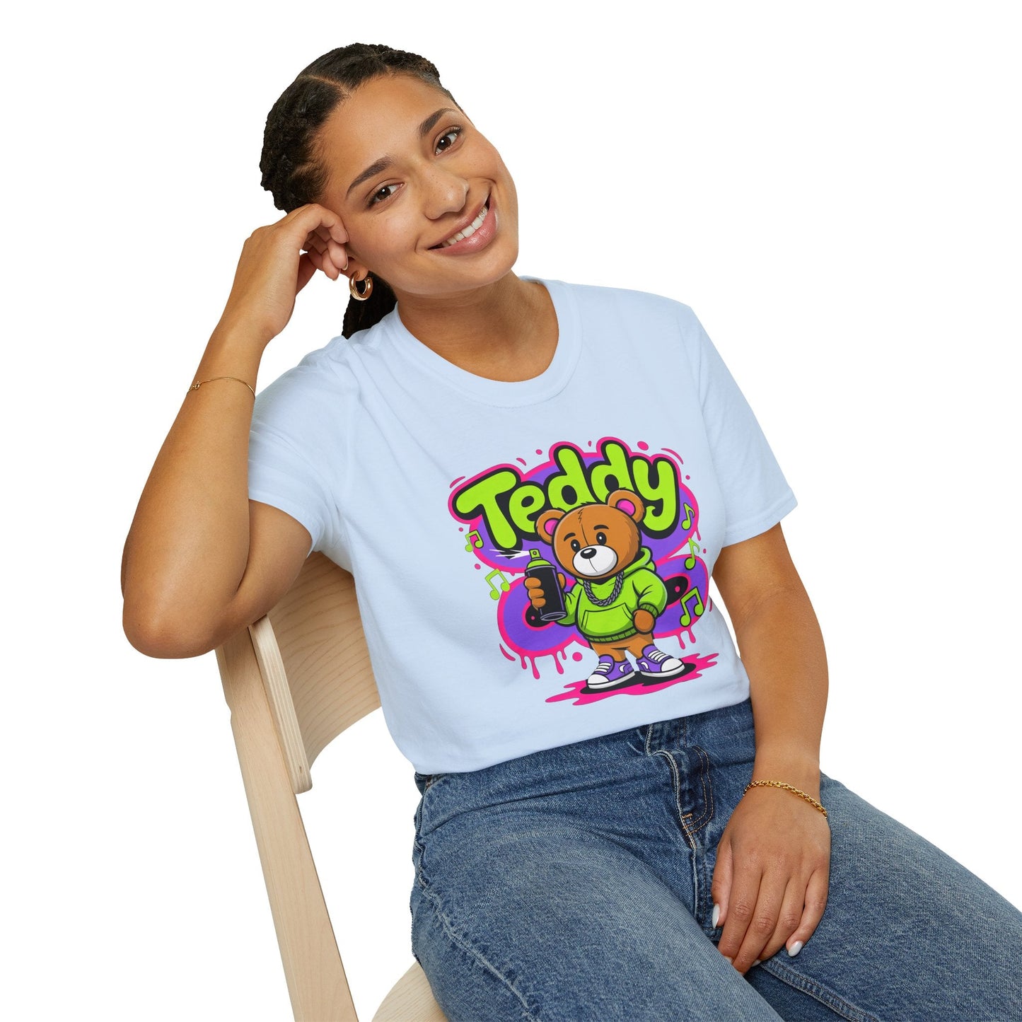 Cartoon T Shirt With Animation Funny Animals Tee Unisex Softstyle Gildan 64000 Cotton
