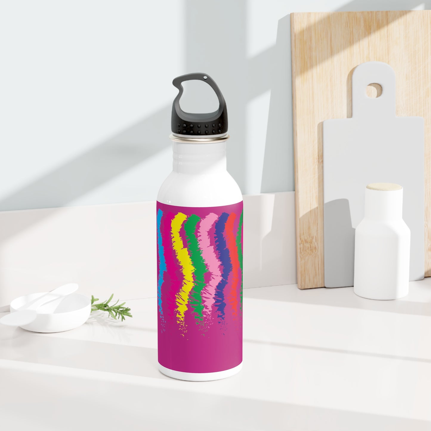 Bouteille d'eau Tumbler avec des motifs artistiques 