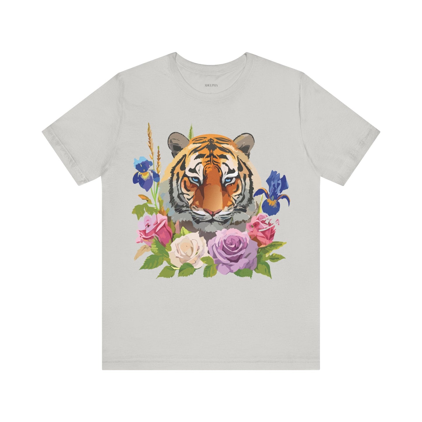 Tiger Graphic Tee Unisex Short Sleeve Tee With Vintage Inspired Artwork By Adelpha