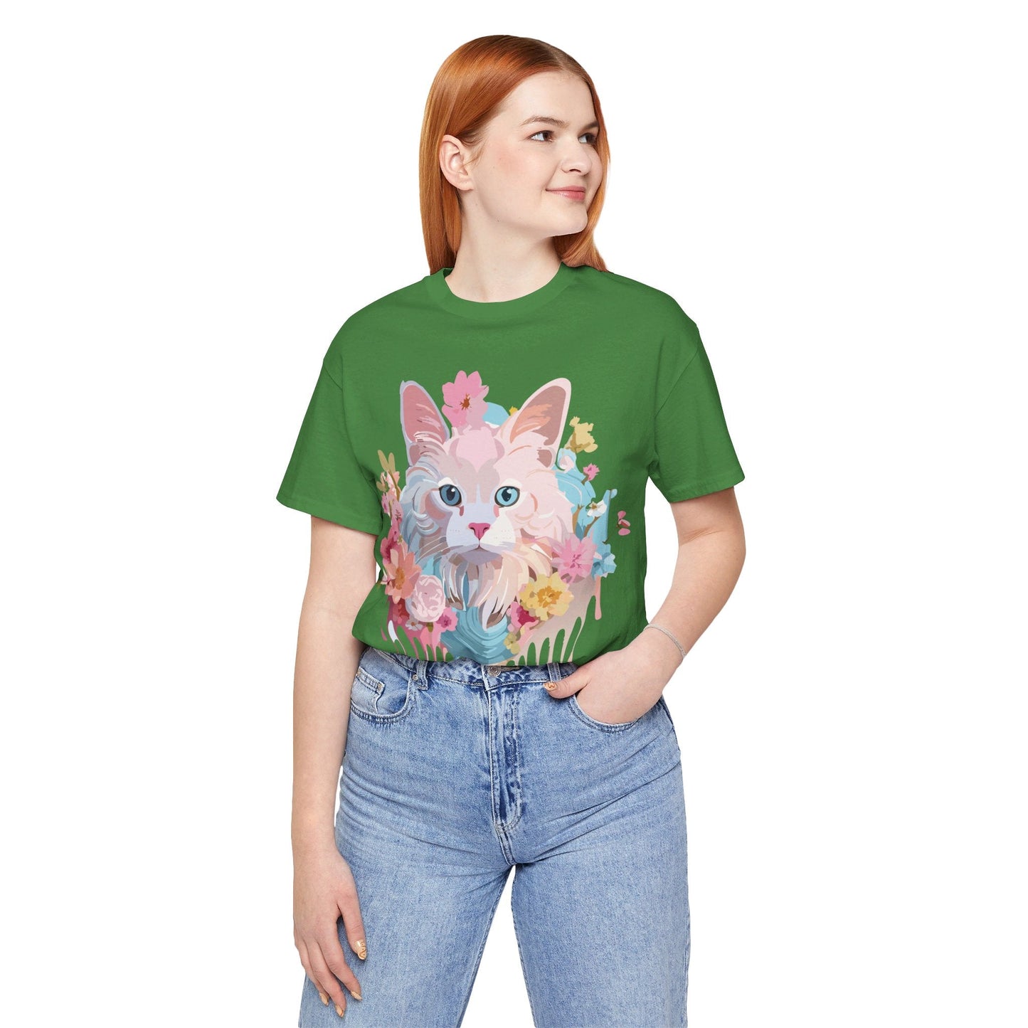 Cat Graphic Tee Unisex Shirt With Cat Art By Adelpha Vintage Inspired