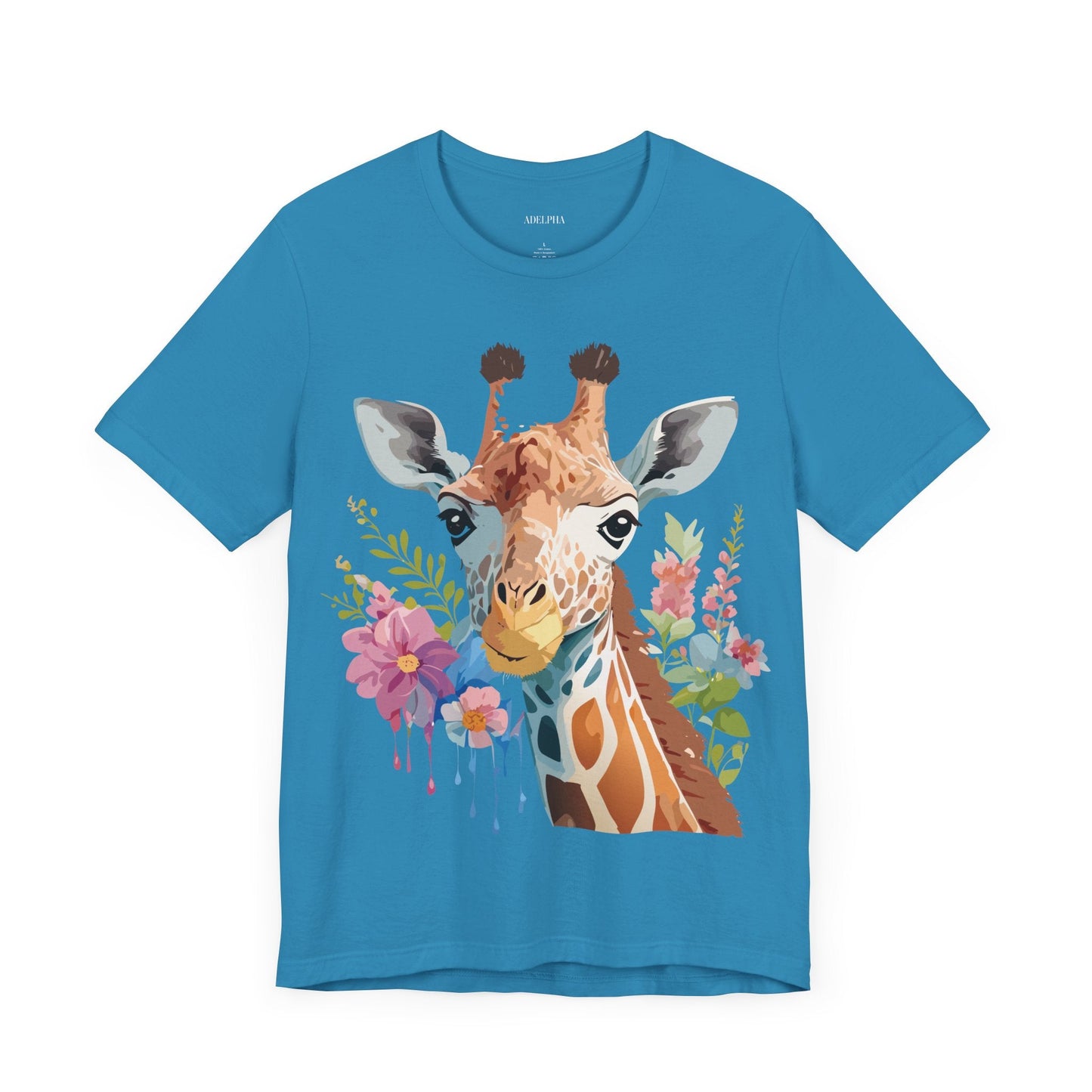 Giraffe Graphic Tee Unisex Jersey Short Sleeve Art Design From Adelpha Premium Casual Wear