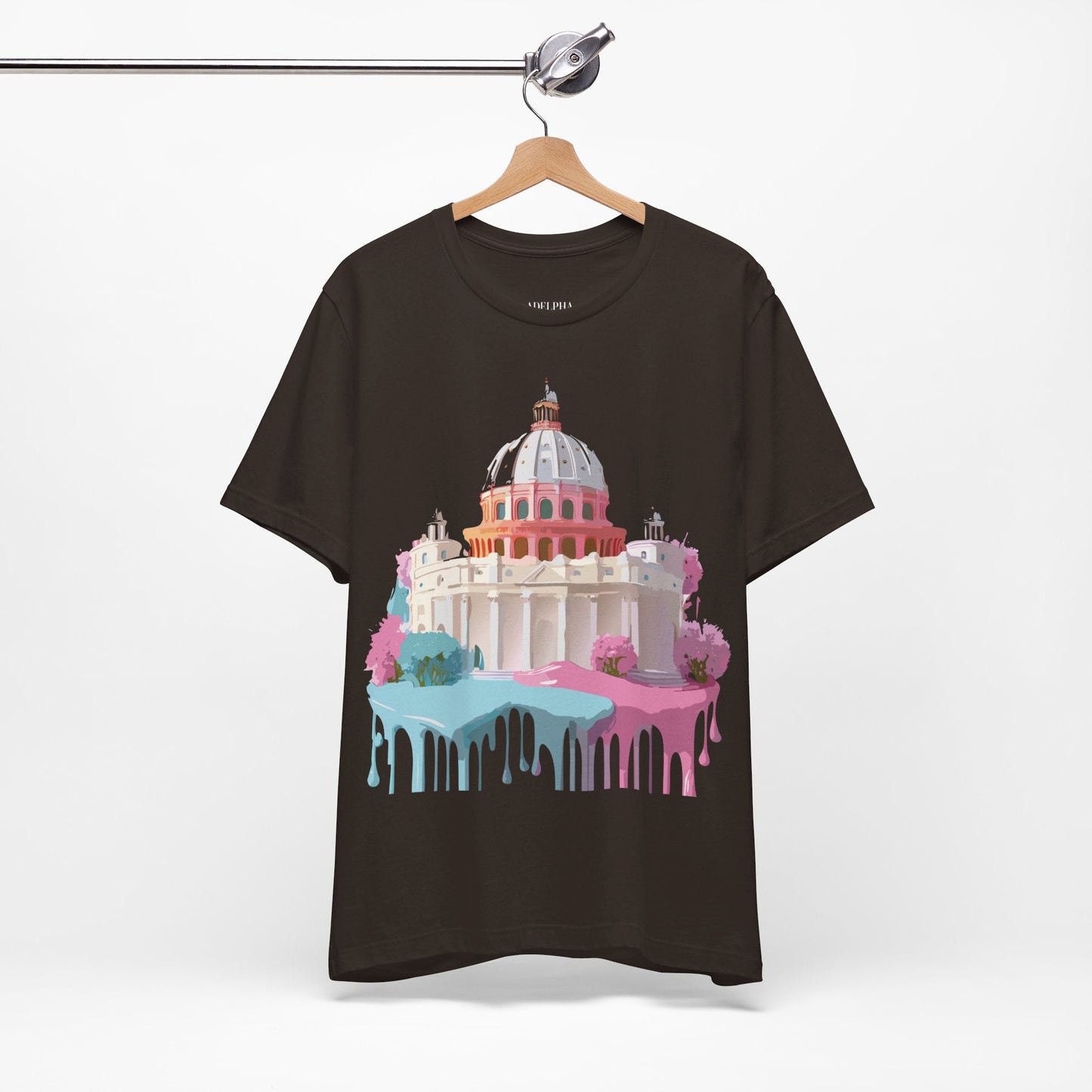 Unisex Graphic Tee With Rome Artwork By Adelpha Vintage Inspired Short Sleeve Shirt