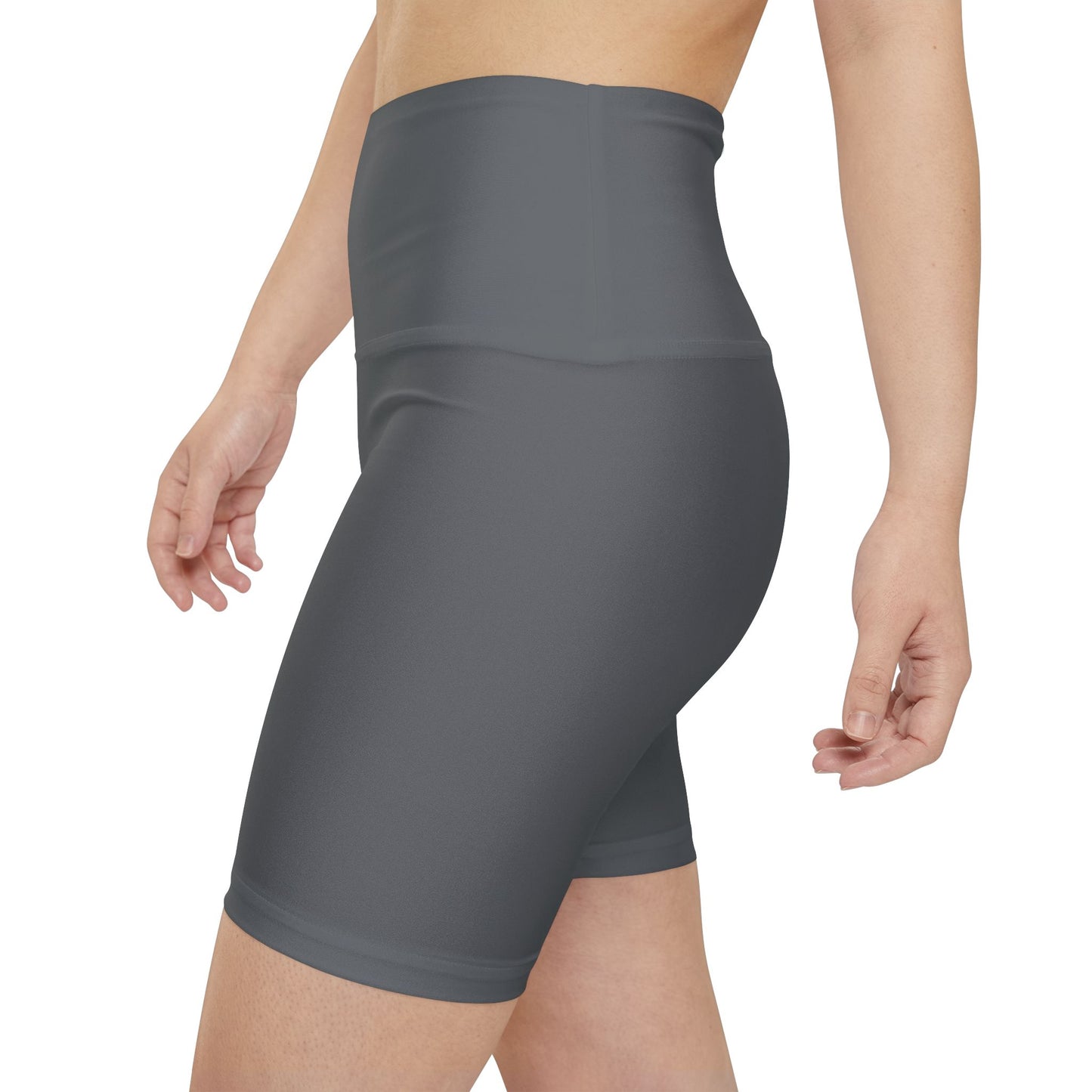 Dim Grey Women's Workout Shorts — High-Waist Biker Shorts for Gym, Yoga & Everyday Activewear