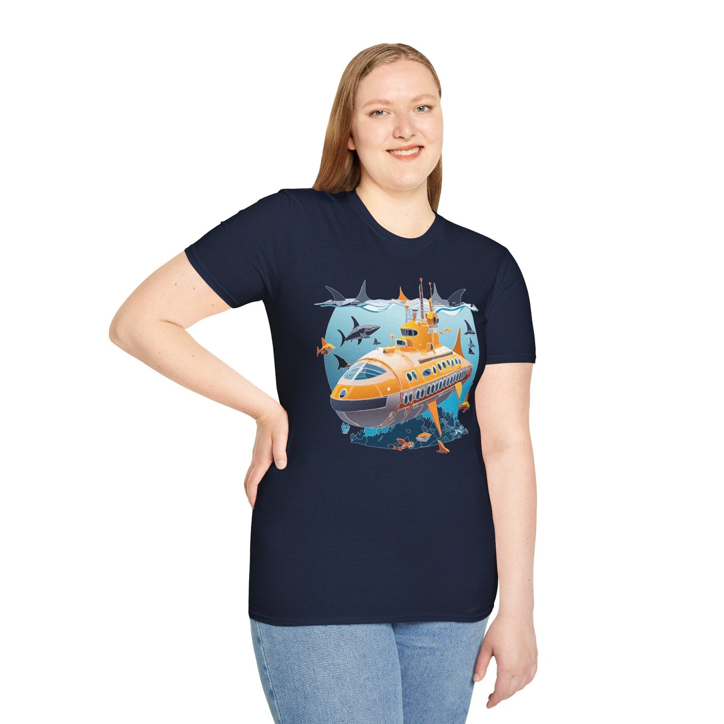 Ocean Graphic Unisex Softstyle Cotton Tee 14