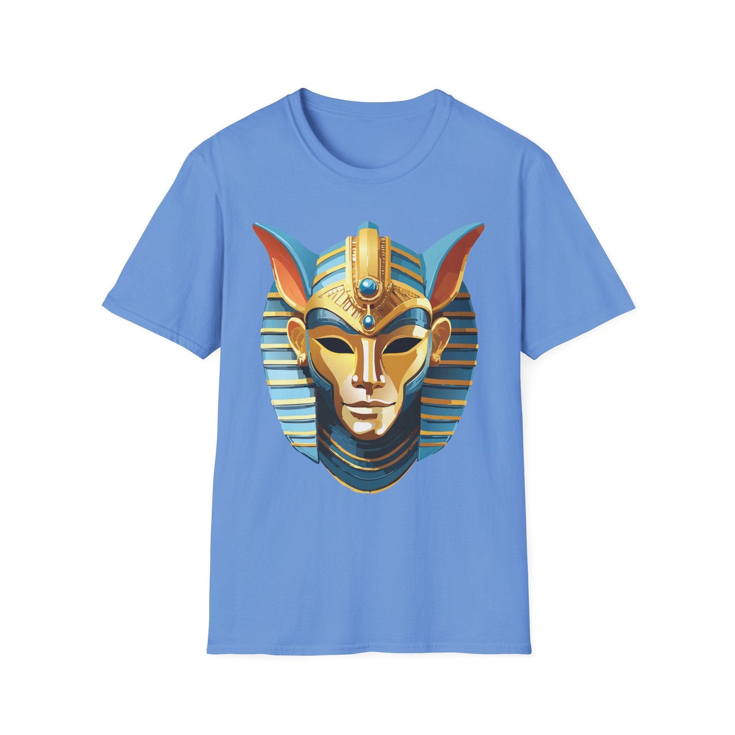 Mask Tee Shirt Unisex Softstyle Cotton Tee With Masquerade Art Design Gildan Softstyle