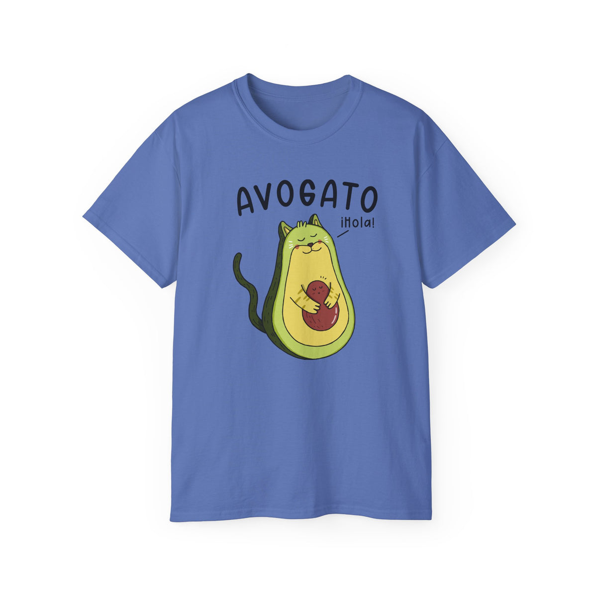 Avogato Avocado Cat Tee | Cute Avocado Cat Illustration