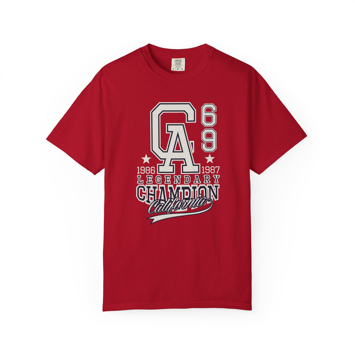 69 Champion California College Unisex Comfort Colors Garment-Dyed Heavyweight 100 Cotton Art Design T-Shirt w18