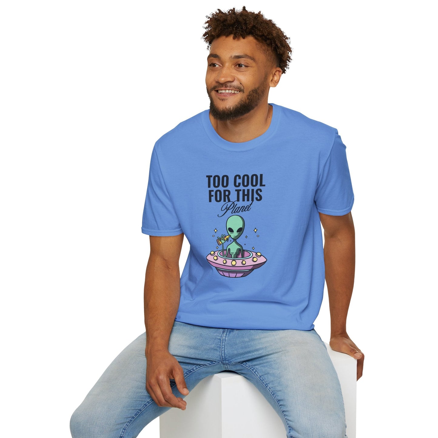 Alien UFO TShirt  Too Cool For This Planet Graphic Tee