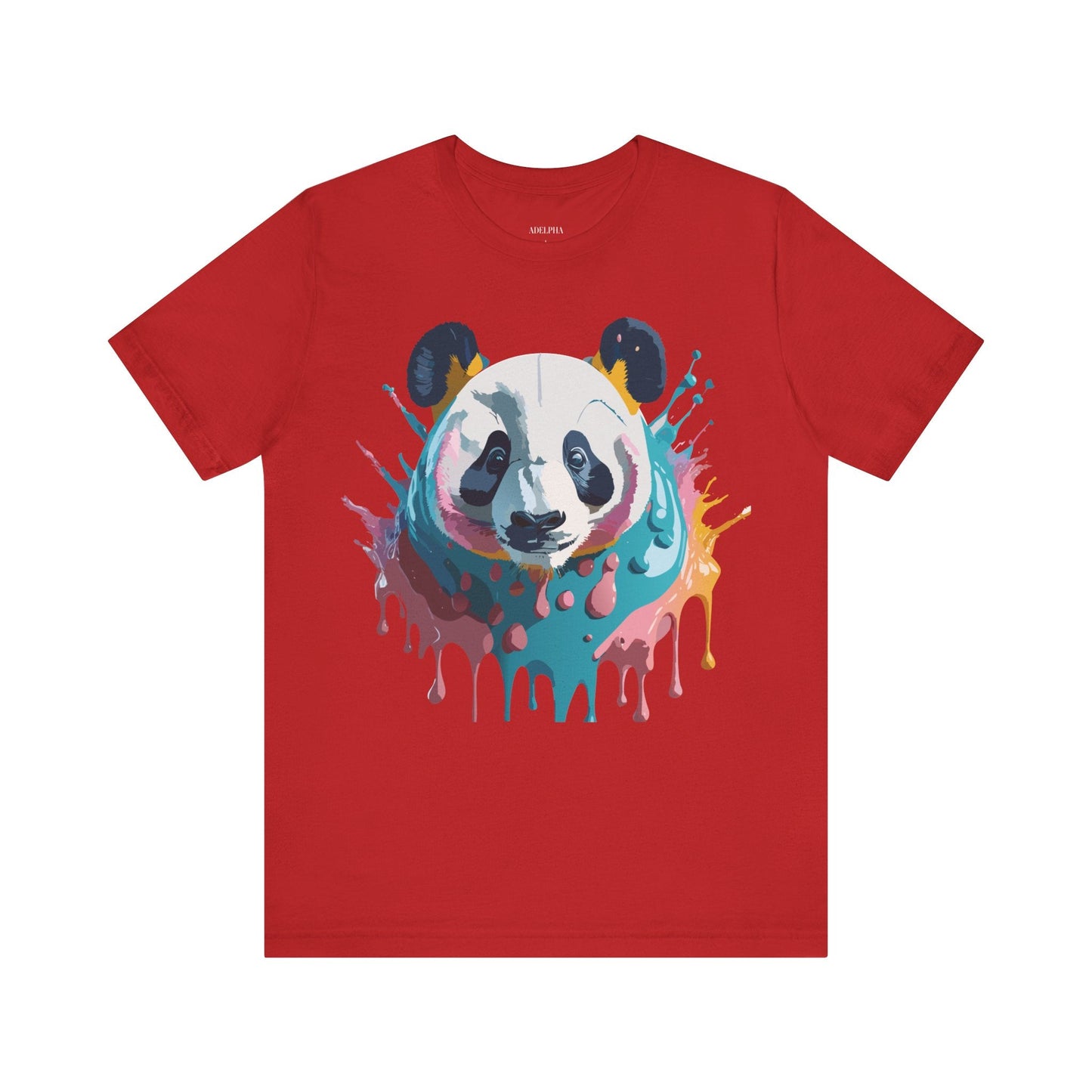 Panda Graphic Tee Unisex Short Sleeve Art Design By Adelpha Vintage Inspired Shirt