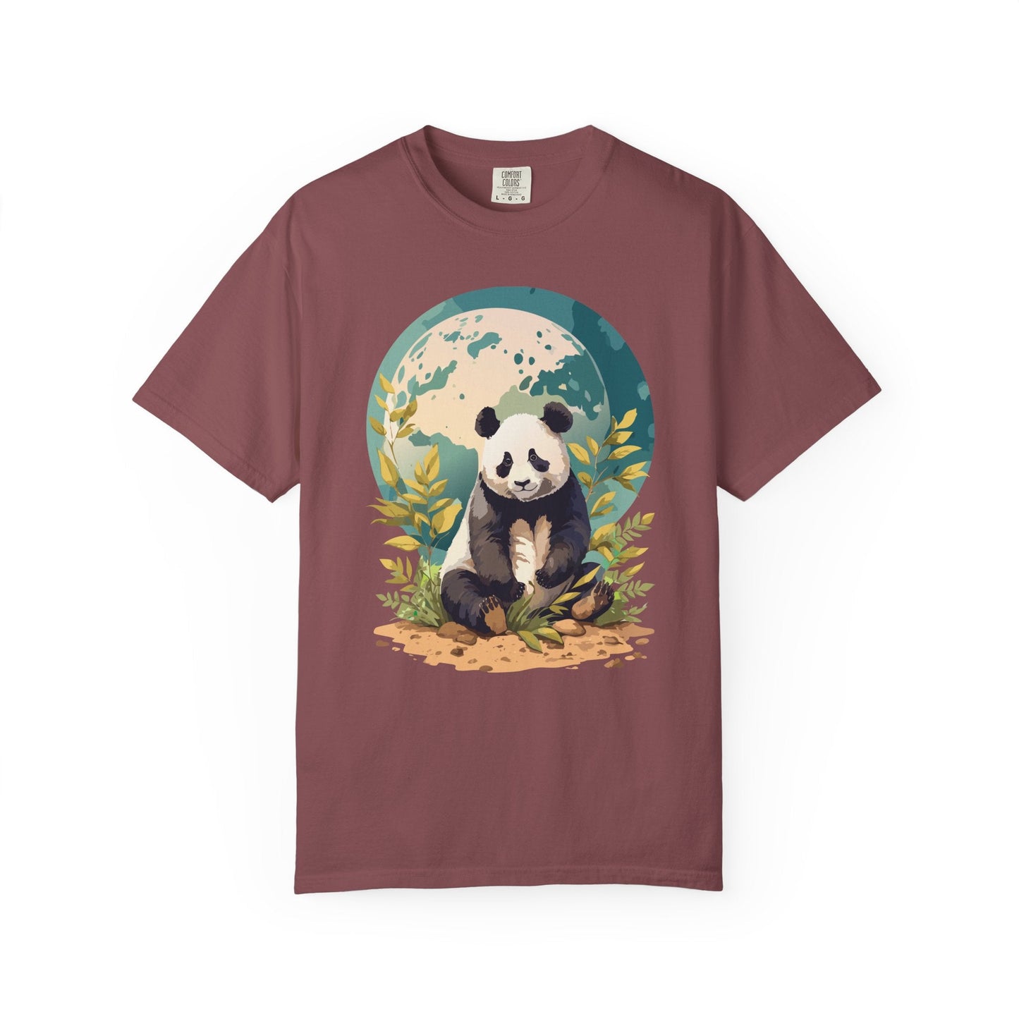 Panda Portrait Graphic T-Shirt Unisex Cotton Floral Animal Art Tee pp6