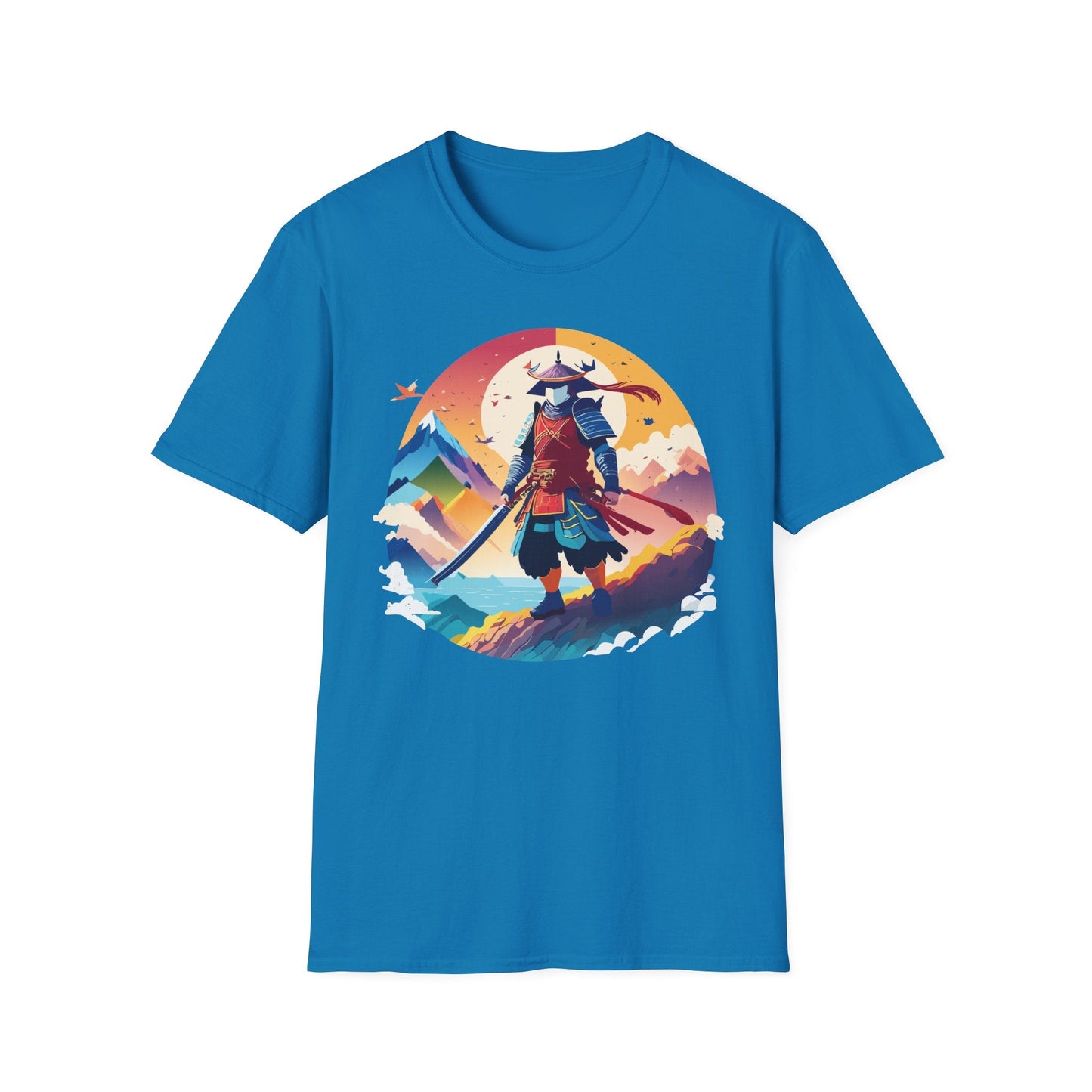 Samurai T Shirt Unisex Softstyle Gildan 64000 100 Percent Ring Spun Cotton Tee For Everyday Wear