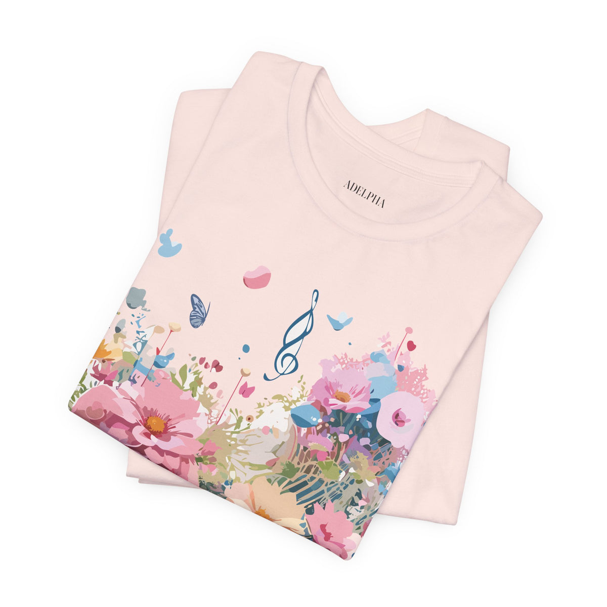 Music Graphic Unisex Cotton Bella+Canvas Tee with Art Design m163