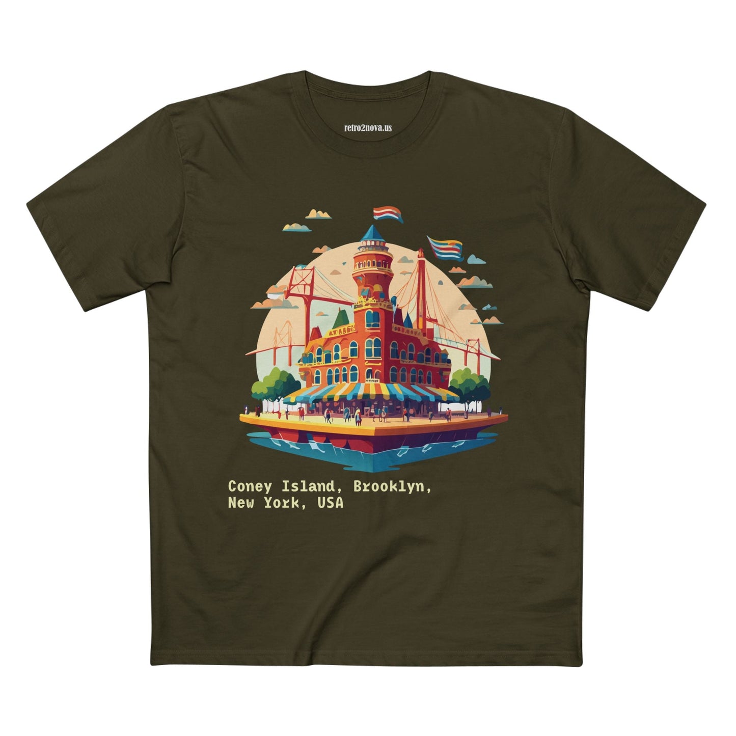 Unisex Brooklyn Travel Shirt With Original Art Design Premium Cotton Tee TT18 For Tourists