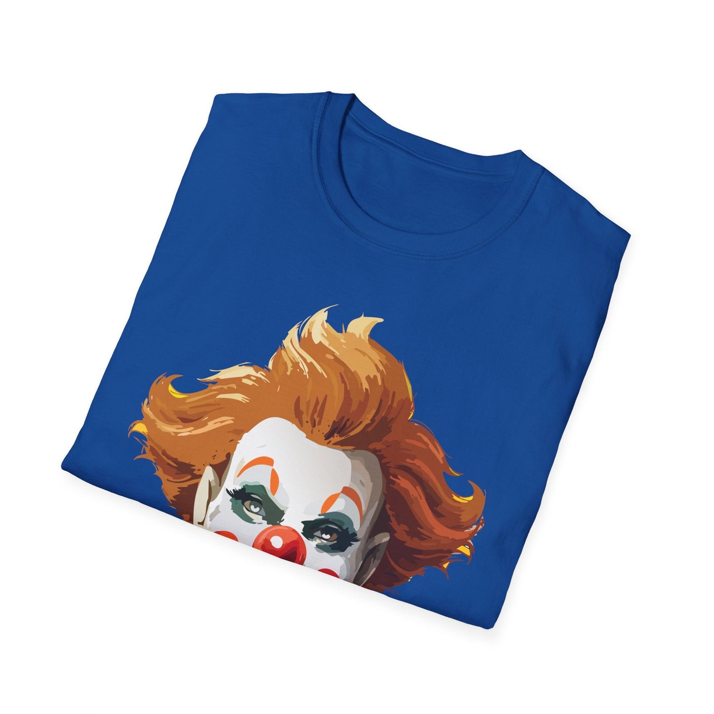 Clown Theme T Shirt Funny Man Circus Scary Man Unisex Gildan Softstyle Graphic Tee Everyday Wear