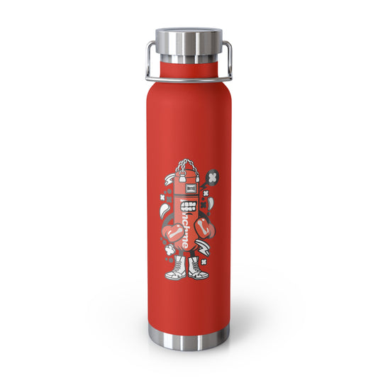 22oz Copper Insulated Water Bottle with Cartoon Design - CV32