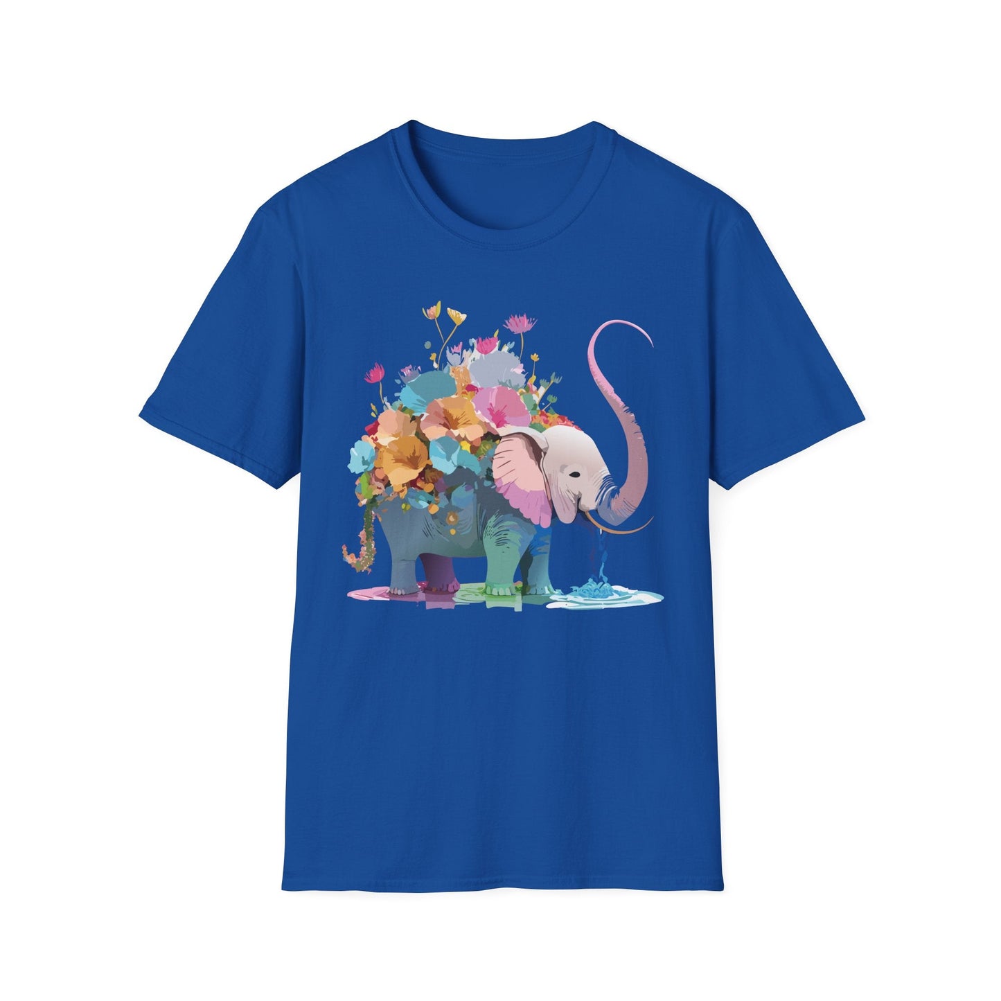Elephant T Shirt Unisex Softstyle Cotton Tee With Animated Elephant Design Premium Comfort
