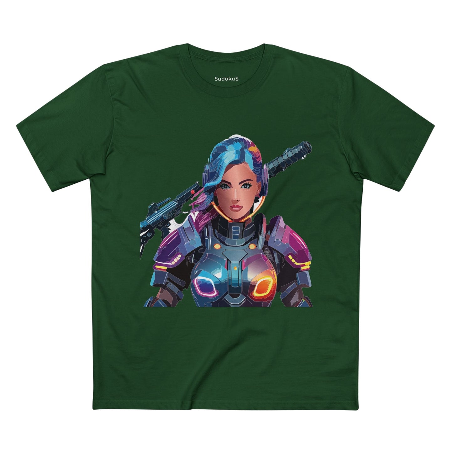 Army-woman Graphic Unisex 100 Cotton Staple Tee 11