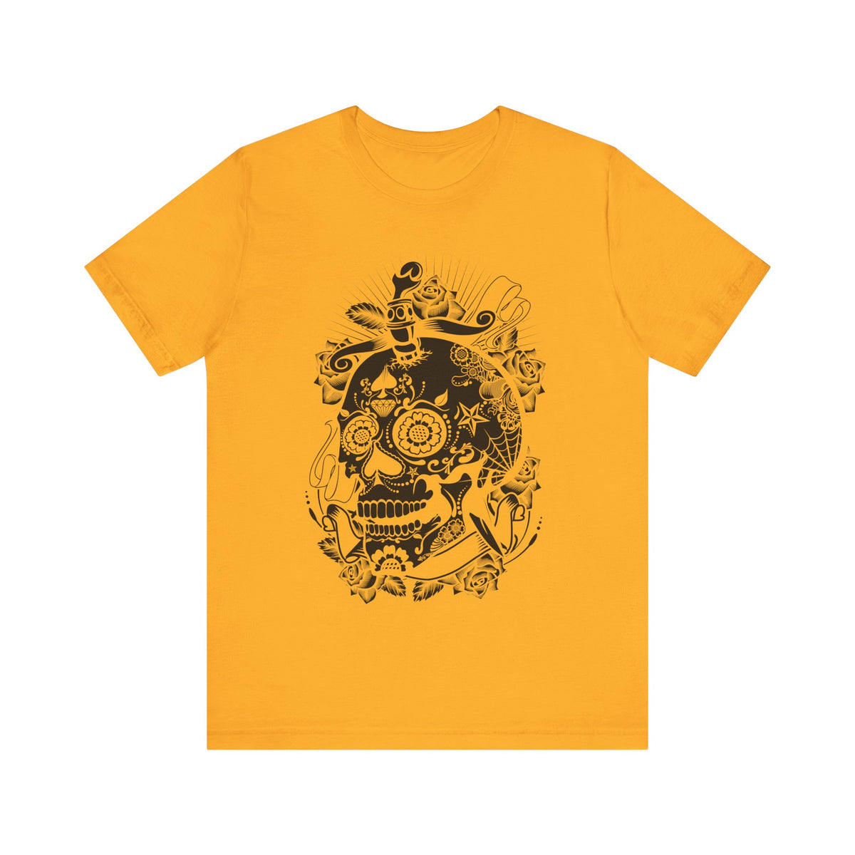 Camiseta unisex de algodón con calavera