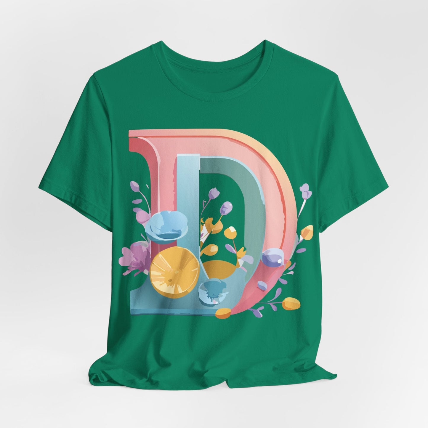Letter D Shirt Unisex Jersey Graphic Tee From Adelpha With Vintage Inspired Artwork Short Sleeve