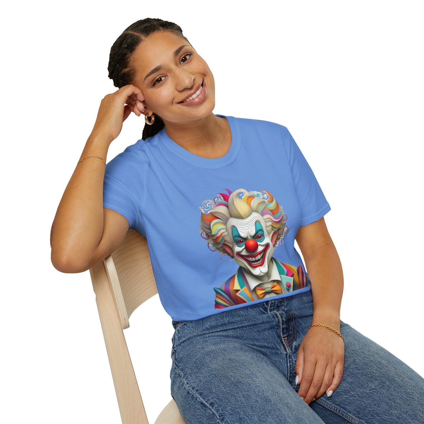 Clown Shirt Unisex T Shirt With Funny Man Circus Motif And Scary Man Design Graphic Print