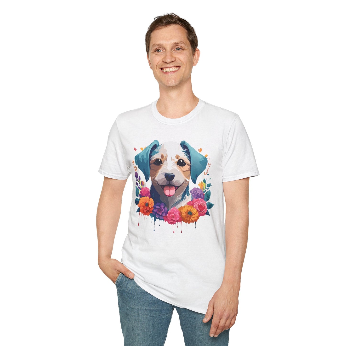 Dog Shirt Unisex Animal Tee Softstyle 64000 Gildan RingSpun Cotton