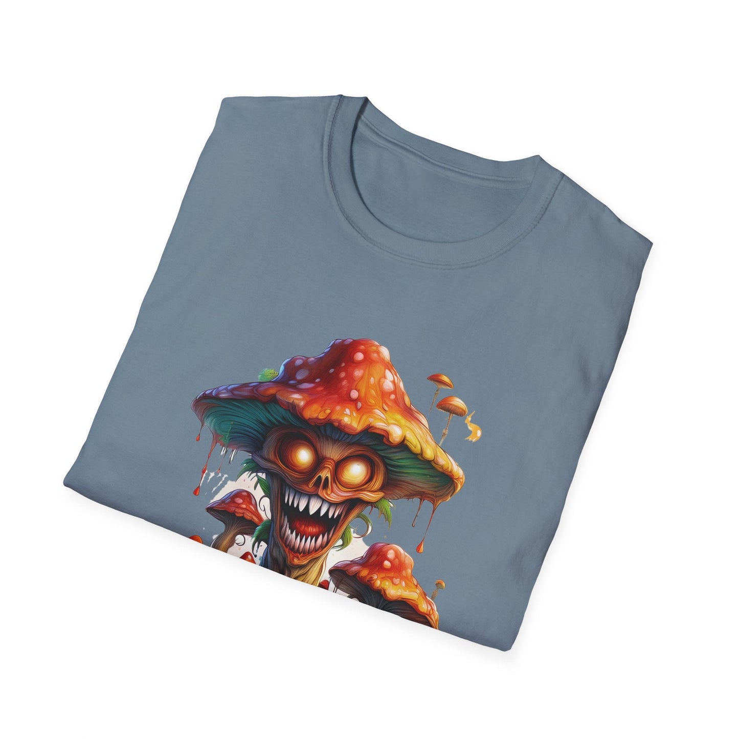 Mashroom Tee Shirt Unisex Softstyle 64000 100% Ring Spun Cotton with Funny Mushroom Artwork