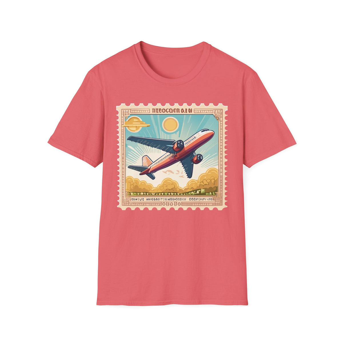 Vintage Airplane Poster T-Shirt | Retro Travel Aviation Art