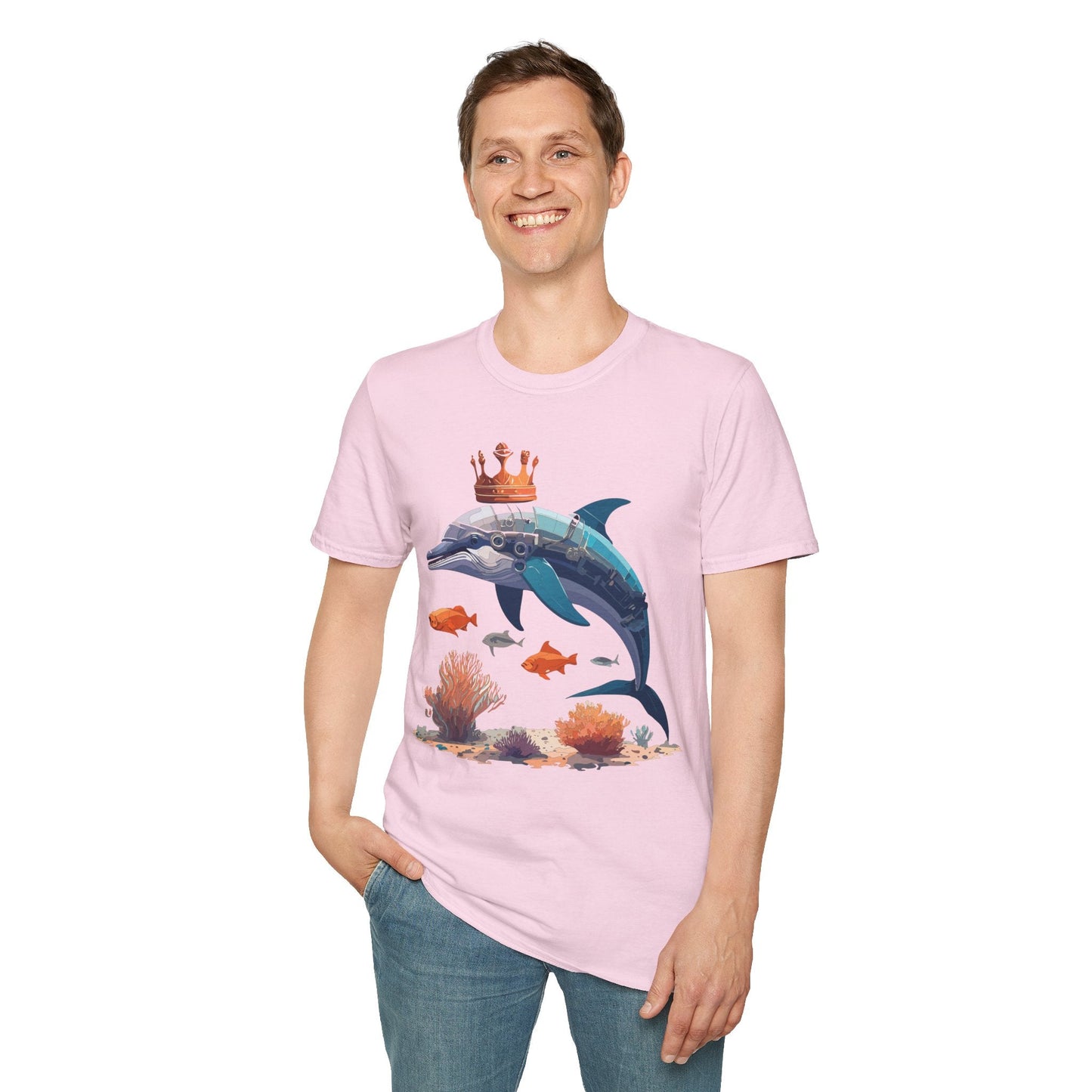 Dolphin Shirt Unisex Softstyle Short Sleeve Tee Gildan 64000 100 Percent Ring Spun Cotton