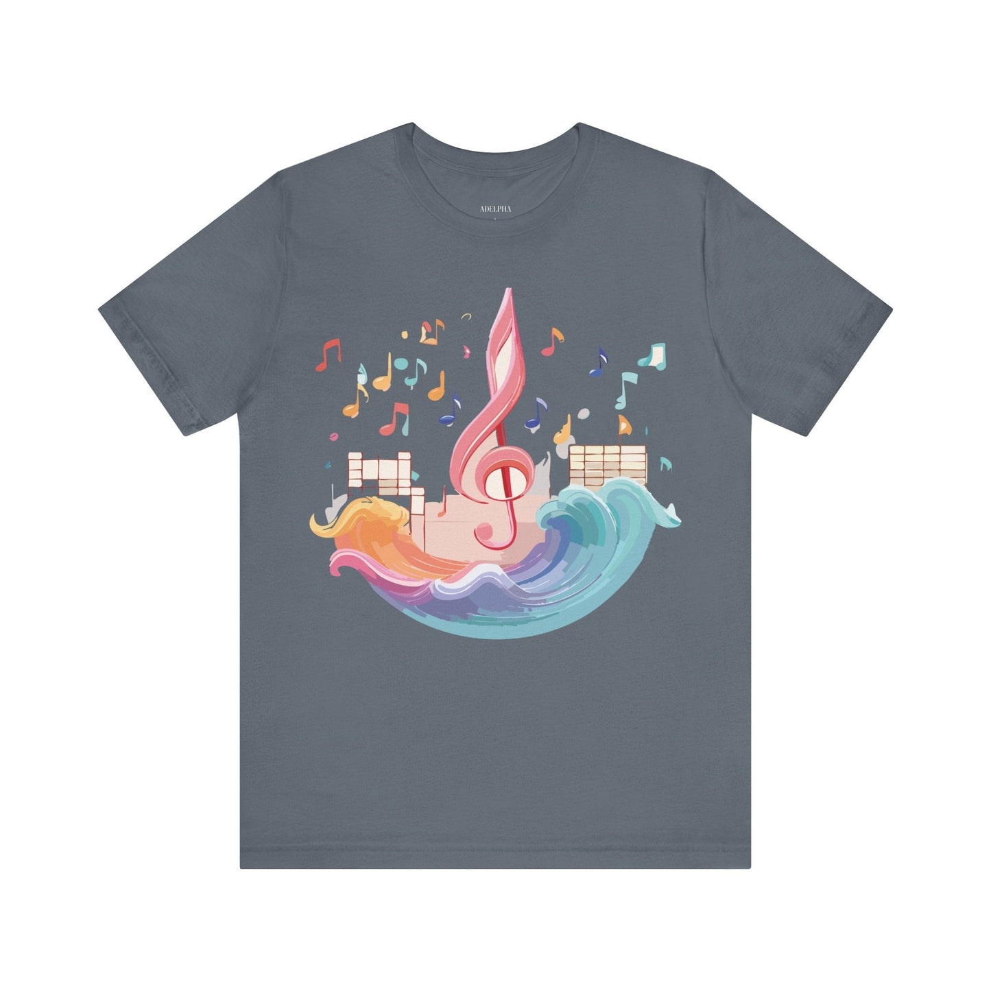 Adelpha Music Graphic T Shirt Unisex Short Sleeve Tee Vintage Inspired Art Design Premium