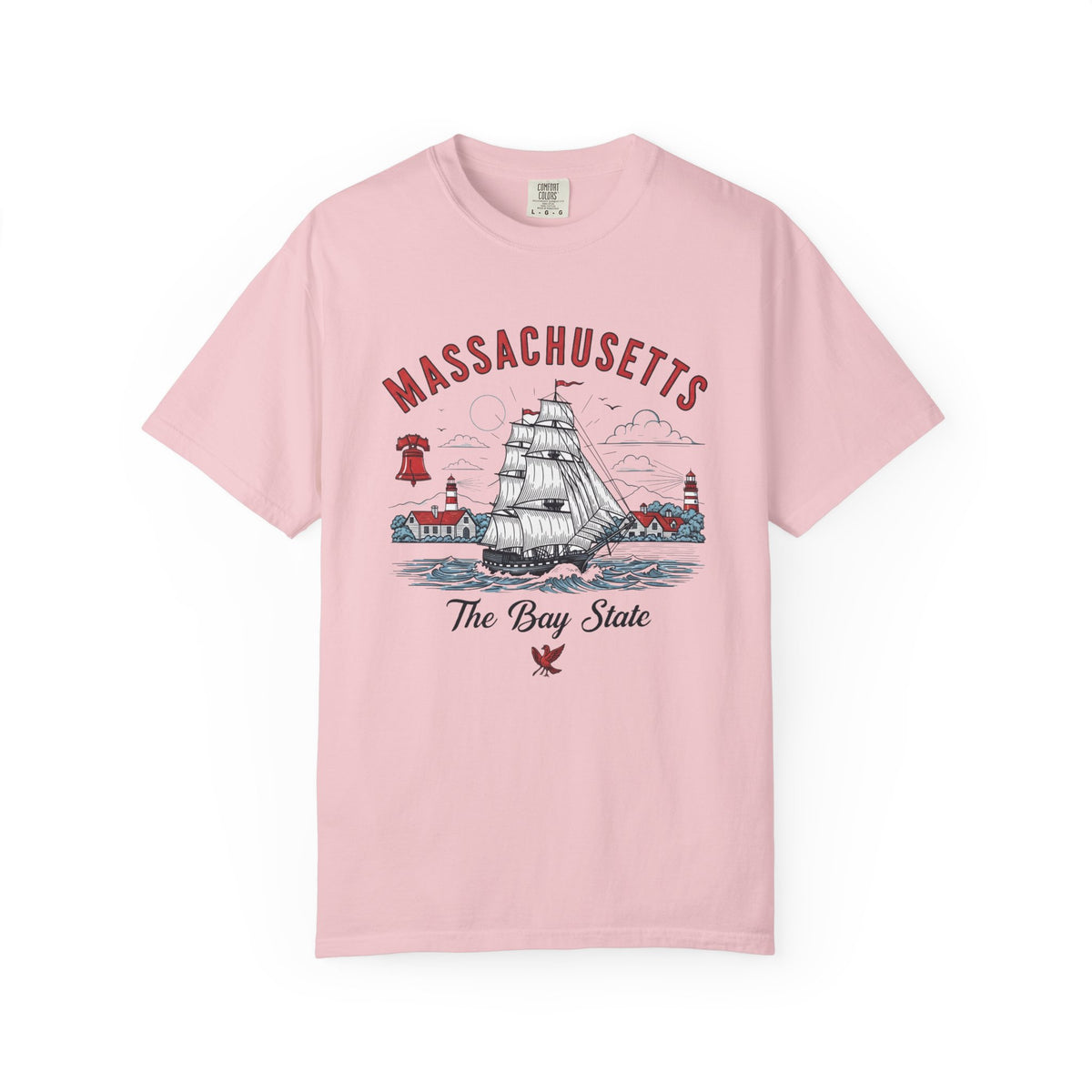 Massachusetts State Vintage Travel Tourist Graphic Tee Unisex 100 Cotton Comfort Colors T-Shirt