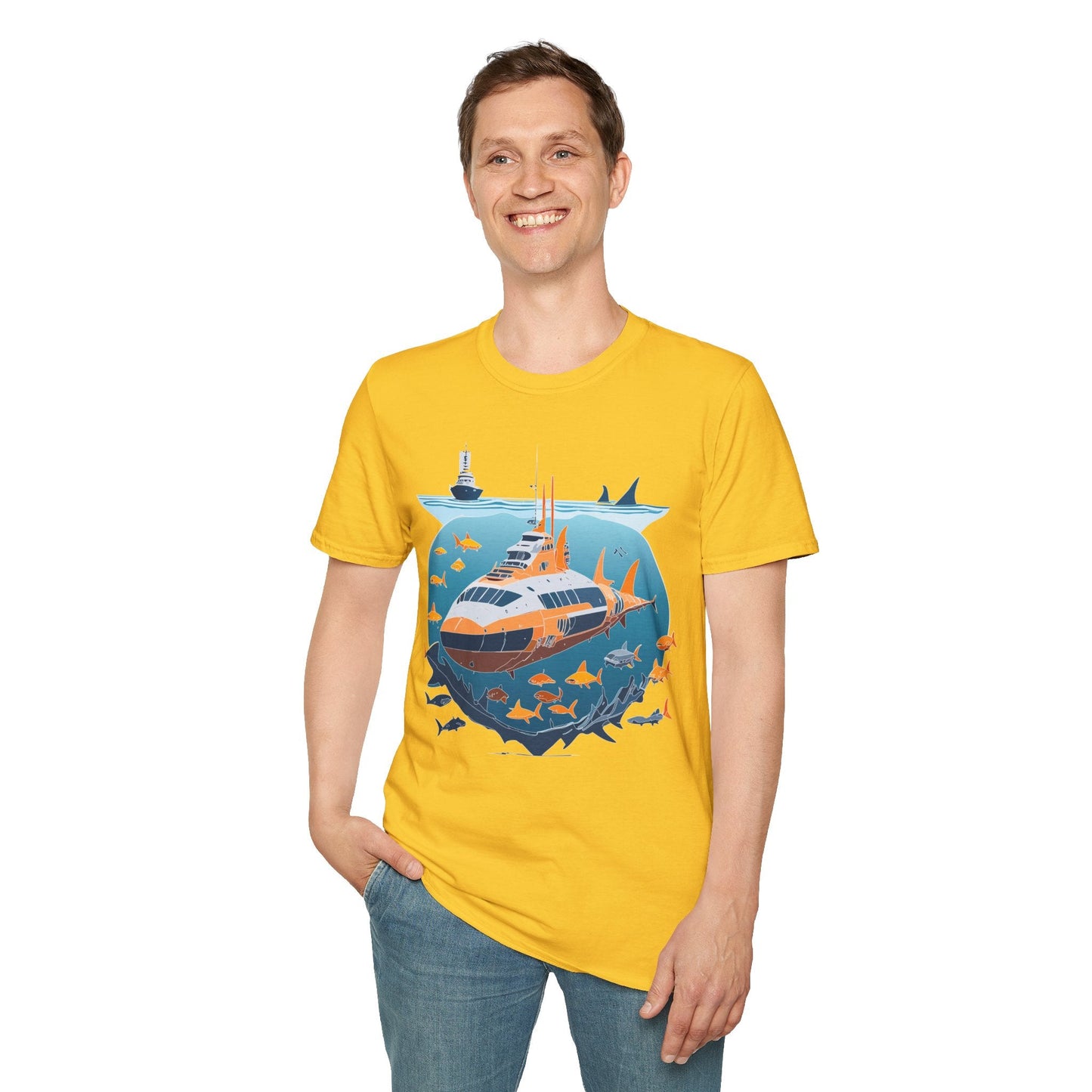 Ocean Graphic Unisex Softstyle Cotton Tee 15