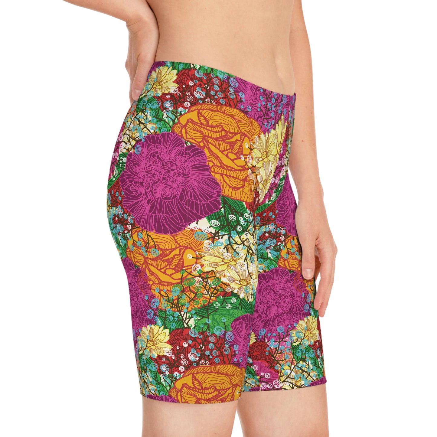 Bike Shorts with Floral prints