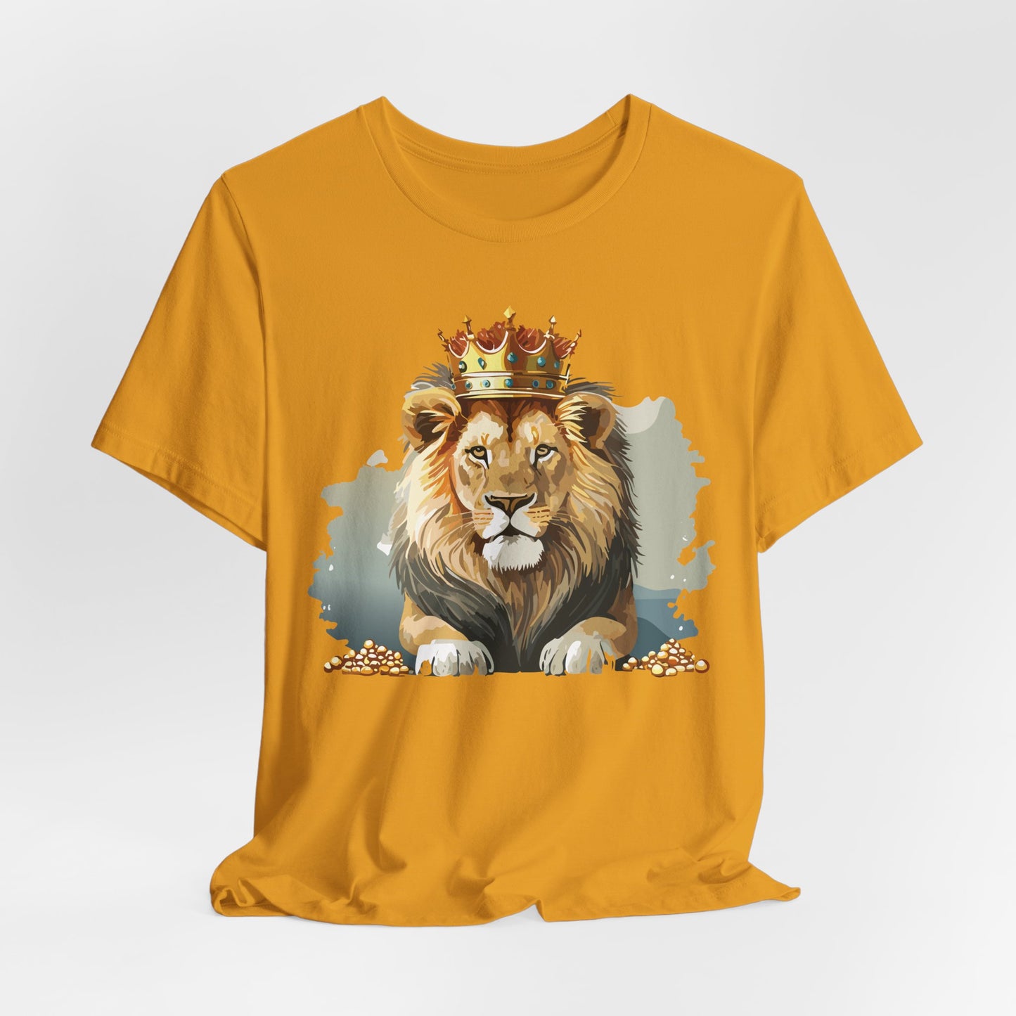 Majestic Lion Crown T-shirt, Animal Shirt, Lion Tee, Unisex Top, Birthday Gift, Shirt with Animal design