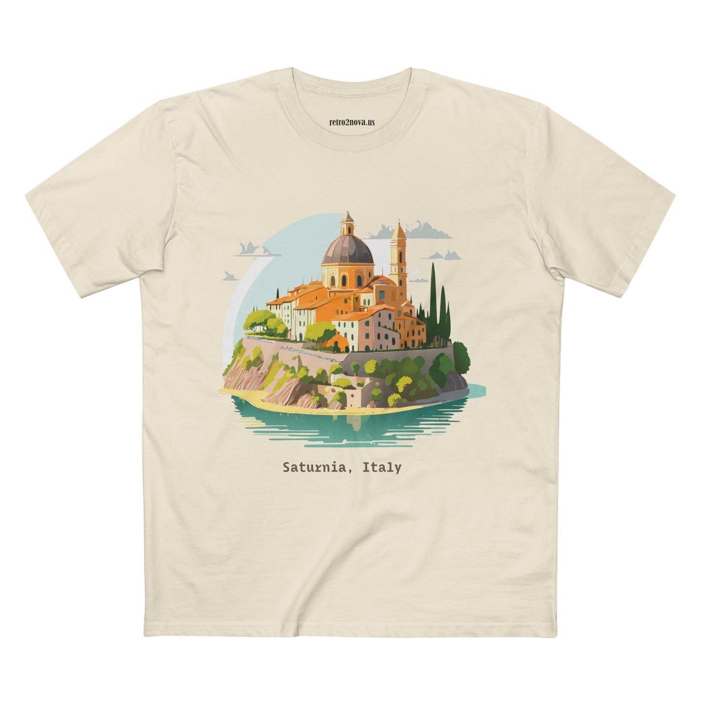Italy Travel Shirt Unisex Cotton Tee With Original Art Design Retro2Nova Edition