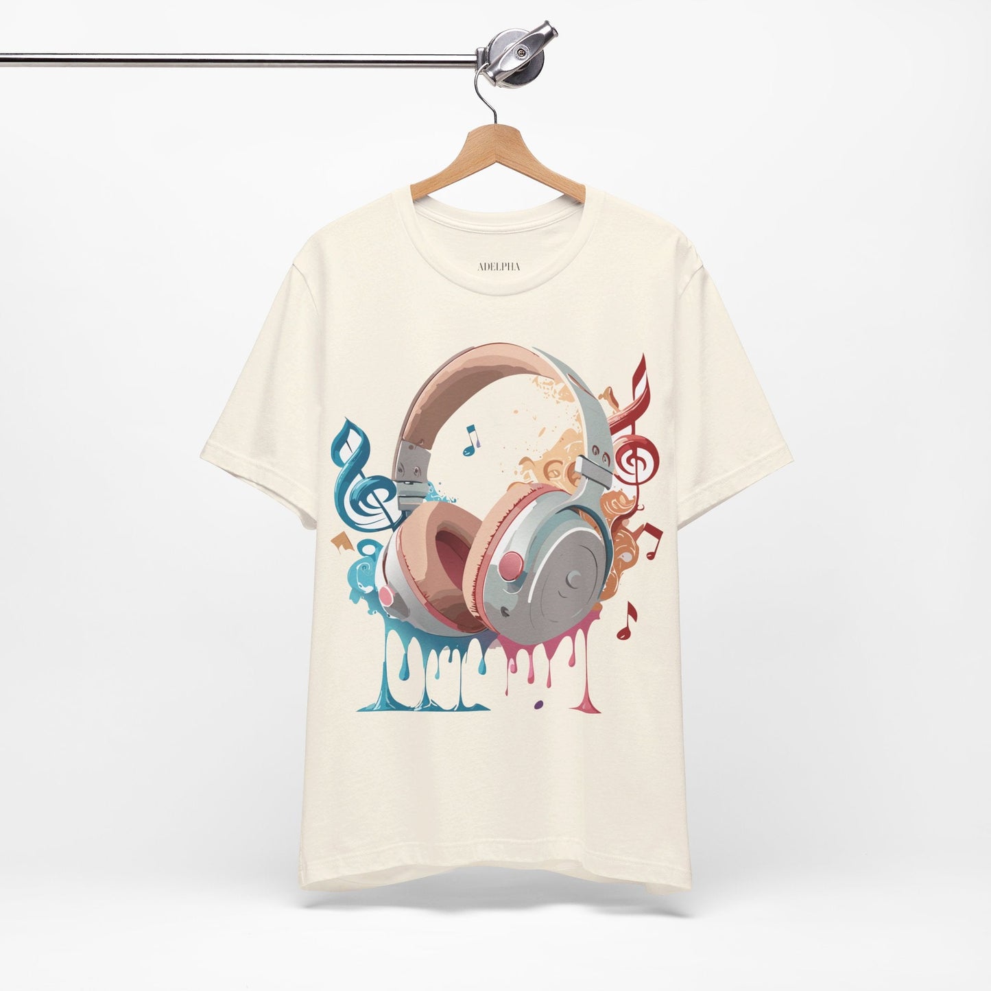 Music Graphic Unisex 100 Cotton Vintage Art with Musical Elements Tee 97